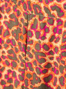 Hose Vila Viluni Animal Print Orange