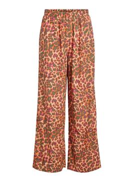 Hose Vila Viluni Animal Print Orange