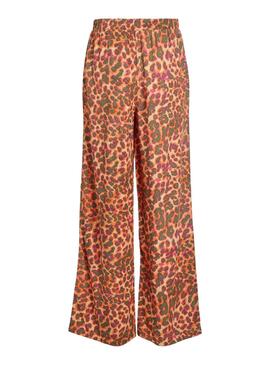 Hose Vila Viluni Animal Print Orange