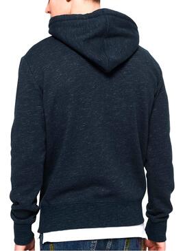 Sweatshirt Superdry Orange Label Hood Blau Herren