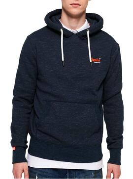 Sweatshirt Superdry Orange Label Hood Blau Herren