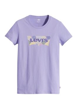 T-Shirt Levis Quilt Morado für Damen