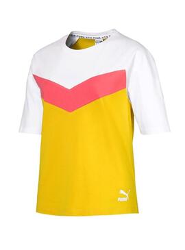 T-Shirt Puma XTG-Farbblock Gelb Damen