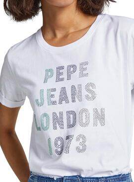 T-Shirt Pepe Jeans Agnes Weiss für Damen