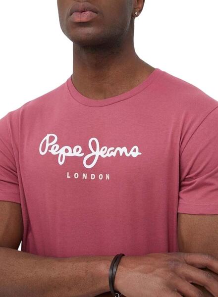T-Shirt Pepe Jeans Eggo Rot für Herren