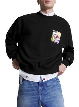 Sweatshirt Tommy Jeans Luxe Schwarz für Herren