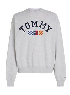 Sweatshirt Tommy Jeans ArchArchive Grau für Herren