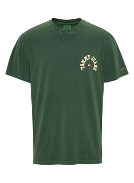 T-Shirt Tommy Jeans Curved Grün für Herren