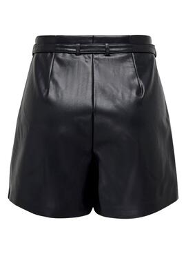 Shorts Only Heidi Kunstleder Schwarz für Damen