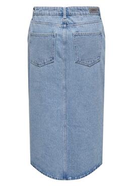 Rock Denim Only Bianca Midi Light Blau Damen