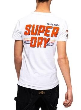 T-Shirt Superdry Custom Classic Weiß Herren