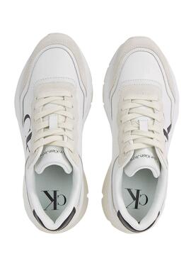 Sneakers Calvin Klein Leder Wedge Weiss Damen