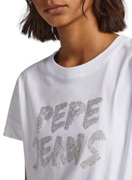 T-Shirt Pepe Jeans Bria Weiss für Damen