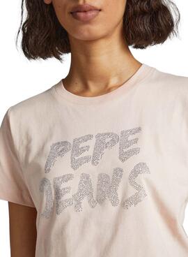 T-Shirt Pepe Jeans Bria Rosa für Damen