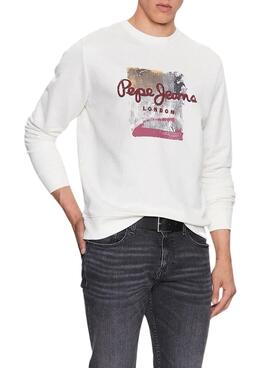 Sweatshirt Pepe Jeans Melbourne Weiss für Herren