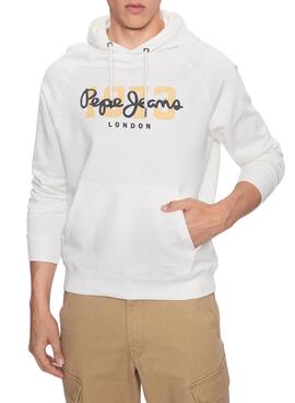 Sweatshirt Pepe Jeans Meier Hoodie Weiss Herren