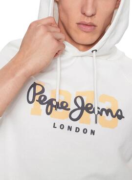 Sweatshirt Pepe Jeans Meier Hoodie Weiss Herren