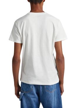 T-Shirt Pepe Jeans Waddon Weiss für Herren