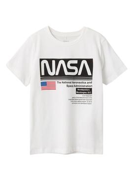 T-Shirt Name It Jacues Nasa Weiss für Junge