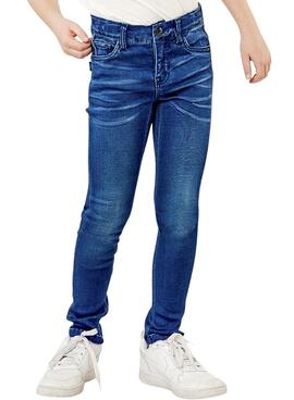 Hose Name It Theo Slim 1507 Denim Blau Junge