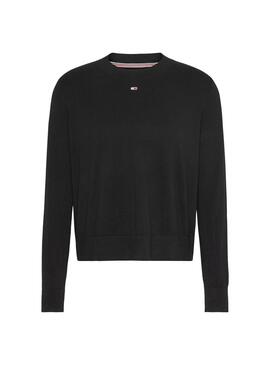 Pullover Tommy Jeans Essential Crew Schwarz Damen