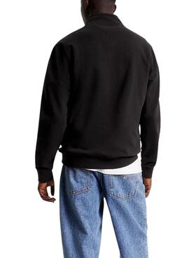 Sweatshirt Tommy Jeans Graphic Half Zip Schwarz Herren