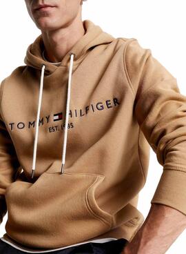 Sweatshirt Tommy Hilfiger Logo Hoody Braun Herren