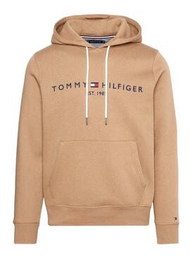 Sweatshirt Tommy Hilfiger Logo Hoody Braun Herren