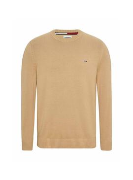 Pullover Tommy Jeans Essential Crew Beige Herren