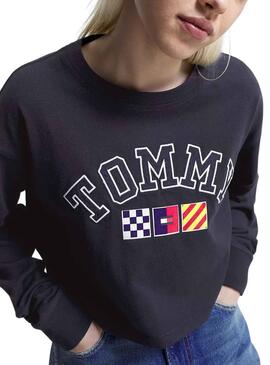 Sweatshirt Tommy Jeans ArchArchive Marineblau für Damen