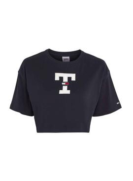 T-Shirt Tommy Jeans Modern Prep Schwarz für Damen