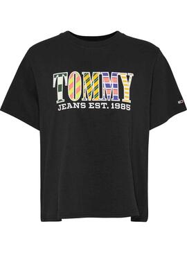 T-Shirt Tommy Jeans Classic Luxe 2 Schwarz Damen