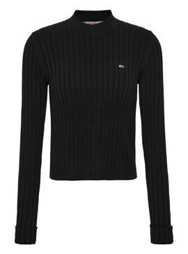 Pullover Tommy Jeans Boxy Perkins Schwarz Damen