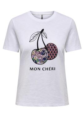 T-Shirt Only Philine Weiss Mon Chéri für Damen