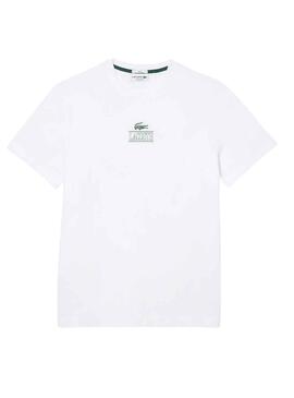 T-Shirt Lacoste Efecto 3D Weiss Herren Damen