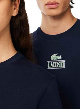 T-Shirt Lacoste Efecto 3D Marineblau Herren Damen