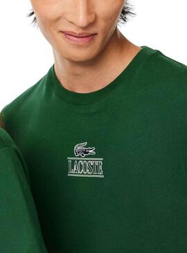 T-Shirt Lacoste Efecto 3D Grün für Herren Damen