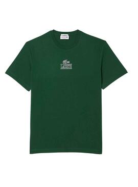 T-Shirt Lacoste Efecto 3D Grün für Herren Damen