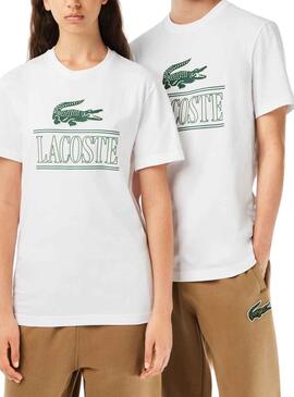 T-Shirt Lacoste Runs Large Weiss Herren und Damen
