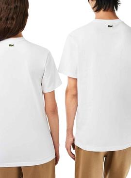 T-Shirt Lacoste Runs Large Weiss Herren und Damen