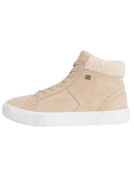 Sneakers Tommy Hilfiger Vulc Wildleder Beige Damen