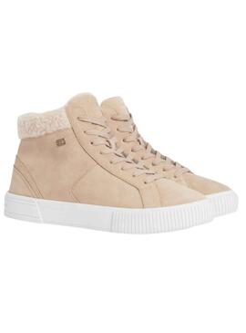 Sneakers Tommy Hilfiger Vulc Wildleder Beige Damen