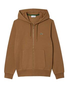 Sweatshirt Lacoste Reissverschluss Braun für Herren