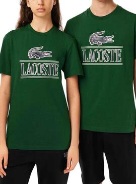 T-Shirt Lacoste Runs Large Grün Herren Damen