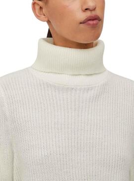 Pullover Vila Vilou Vilou New Rollneck Weiss Damen