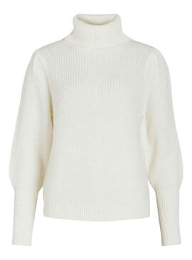 Pullover Vila Vilou Vilou New Rollneck Weiss Damen