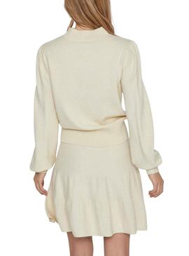 Pullover Vila Viril Turtle Beige für Damen