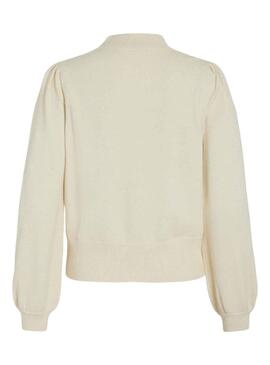 Pullover Vila Viril Turtle Beige für Damen