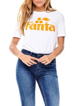 T-Shirt Only Fanta Weiß Damen