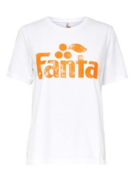 T-Shirt Only Fanta Weiß Damen